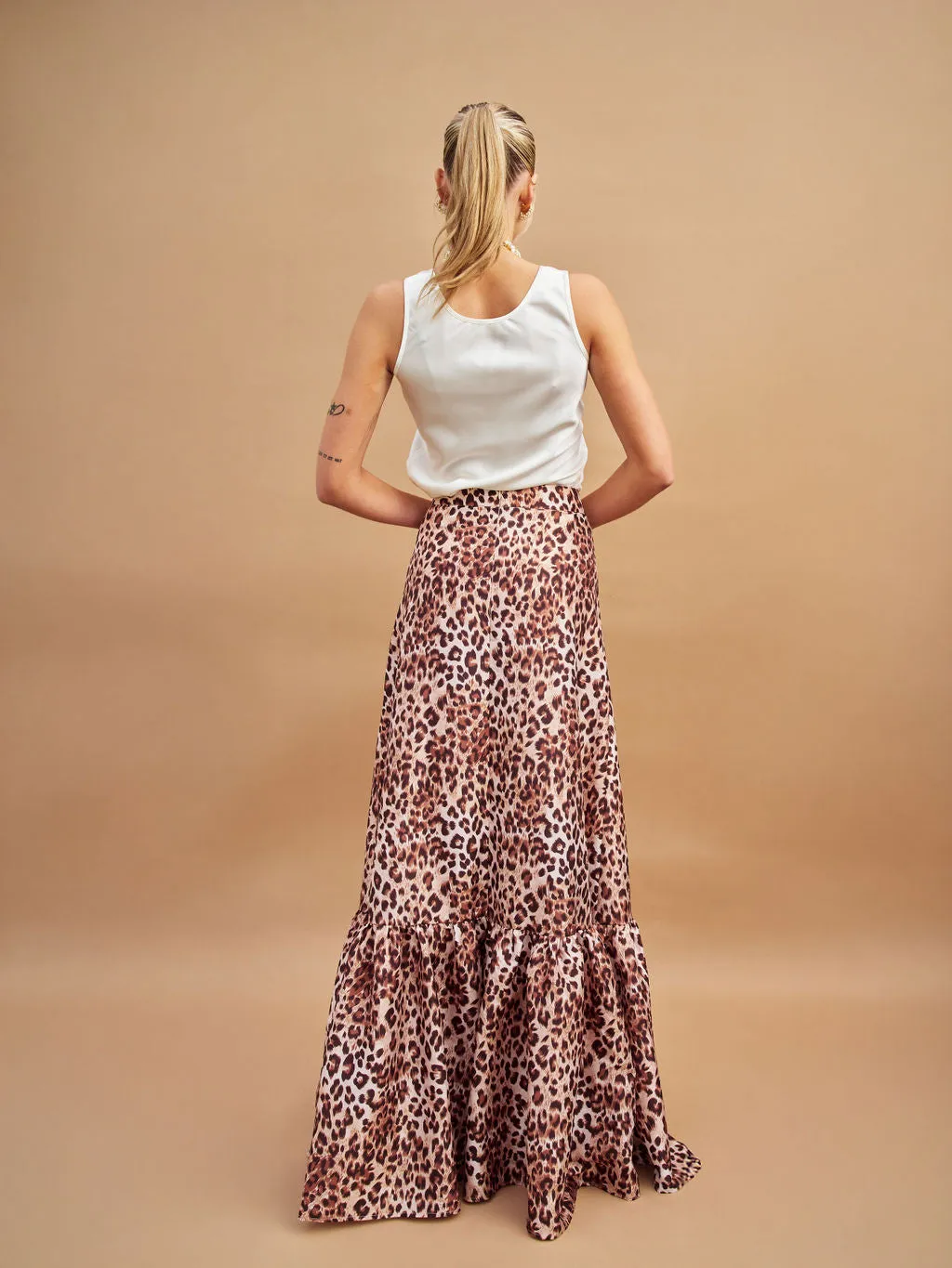 Monroe Leopard Print Maxi Skirt for Tall Women