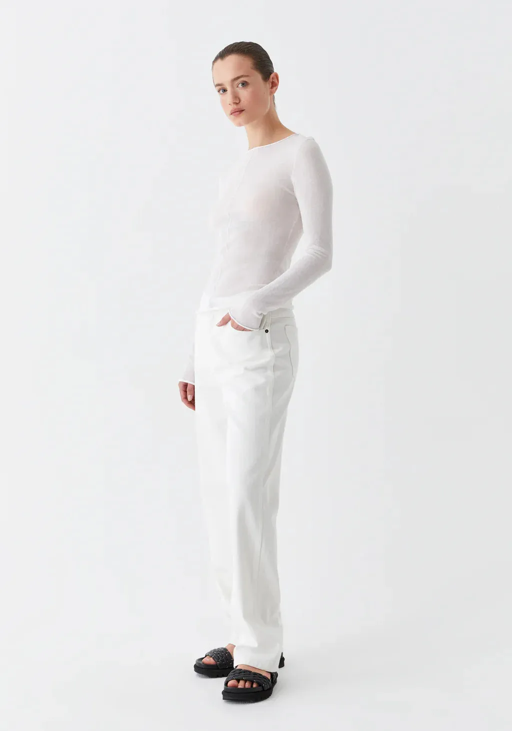 Morrison Aston Knit Pullover - White