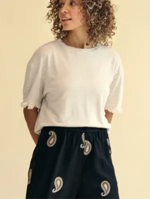 Mos Mosh - Kalu Fringe Tee - Cement
