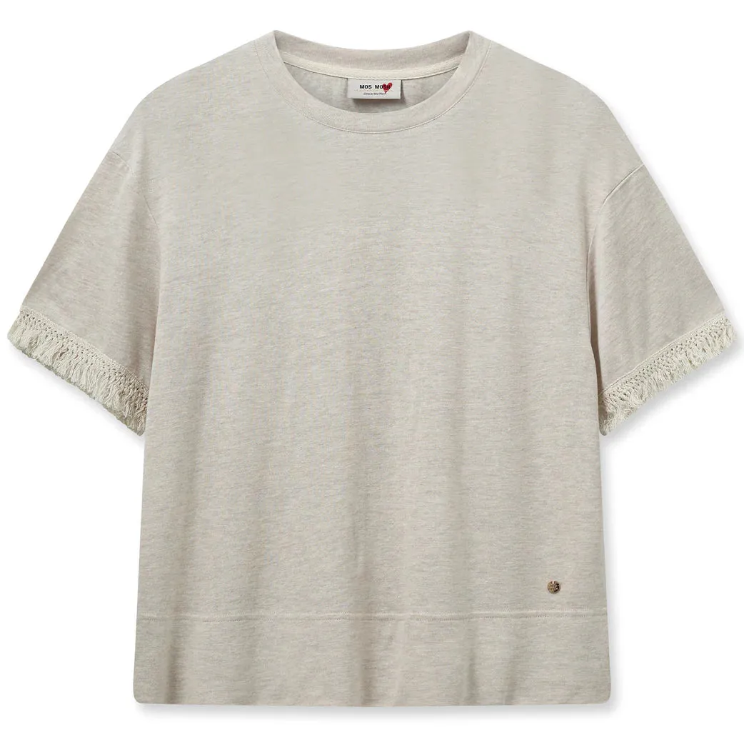 Mos Mosh - Kalu Fringe Tee - Cement