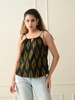 Mustard Glow Ikat Top