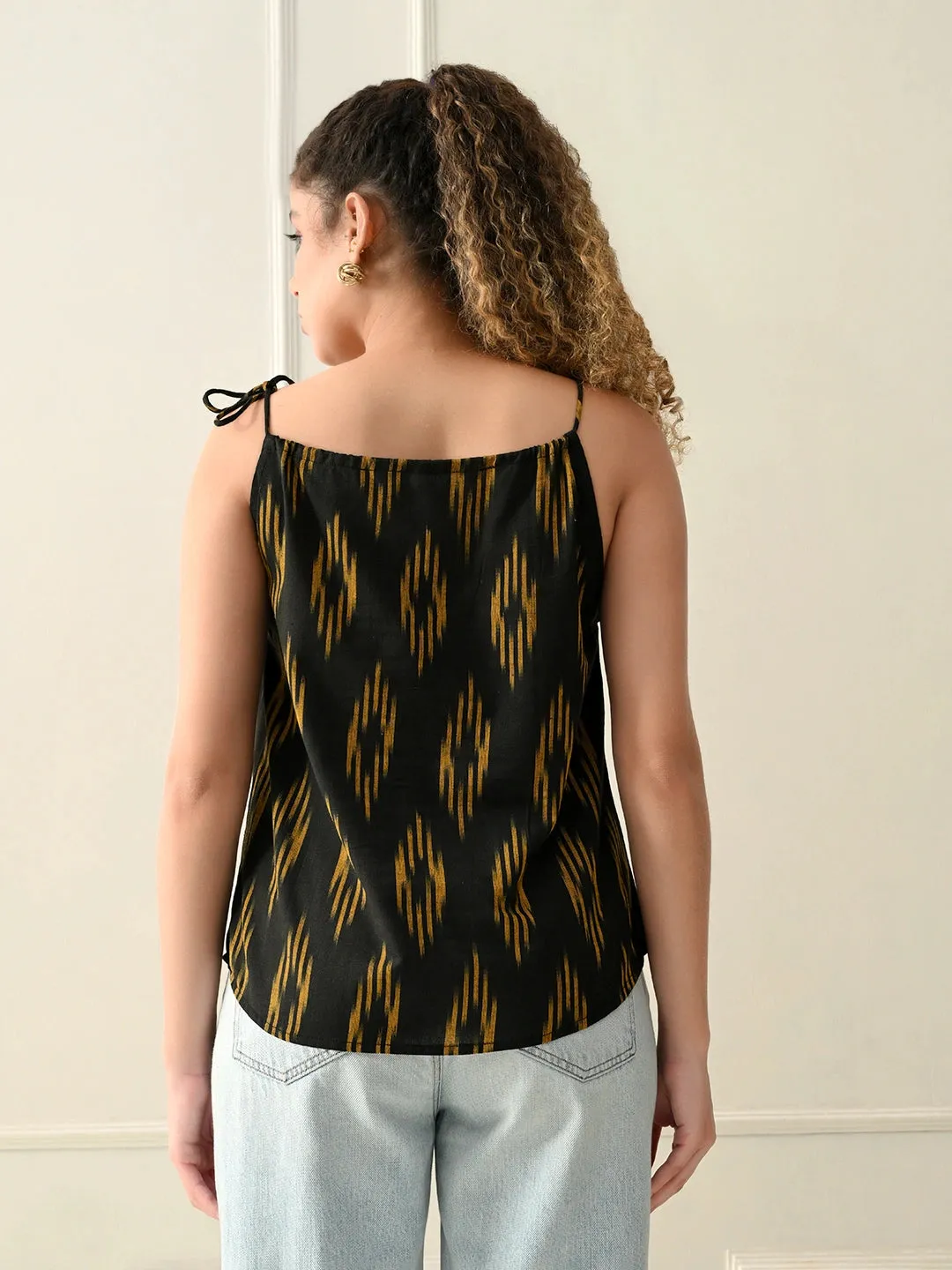 Mustard Glow Ikat Top