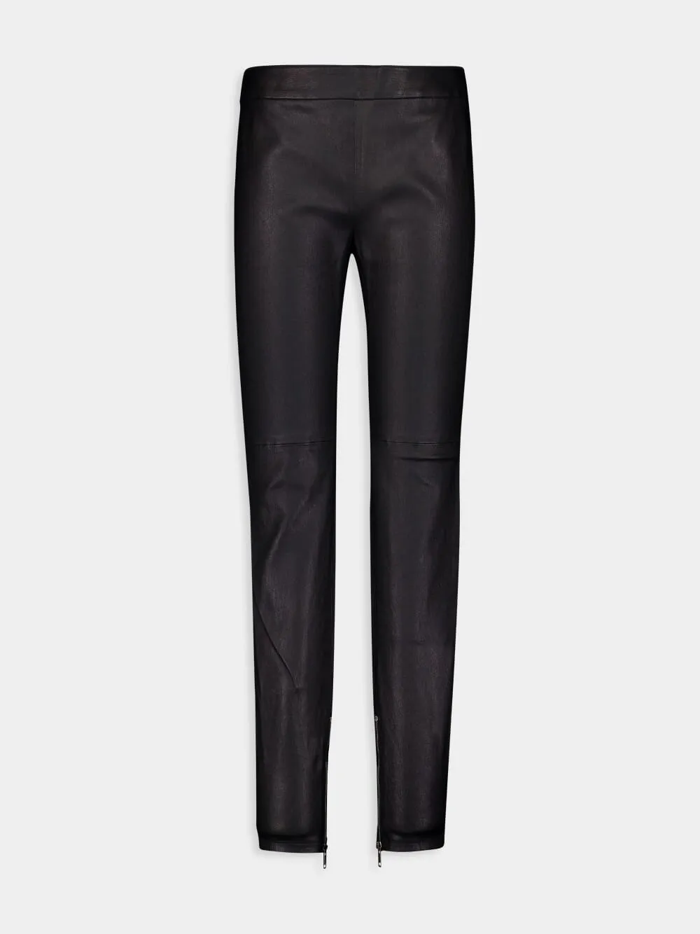 Nappa Goat Leather Leggings With Zips
