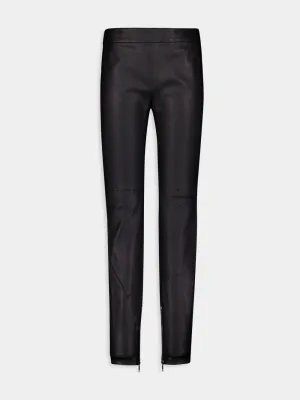 Nappa Goat Leather Leggings With Zips
