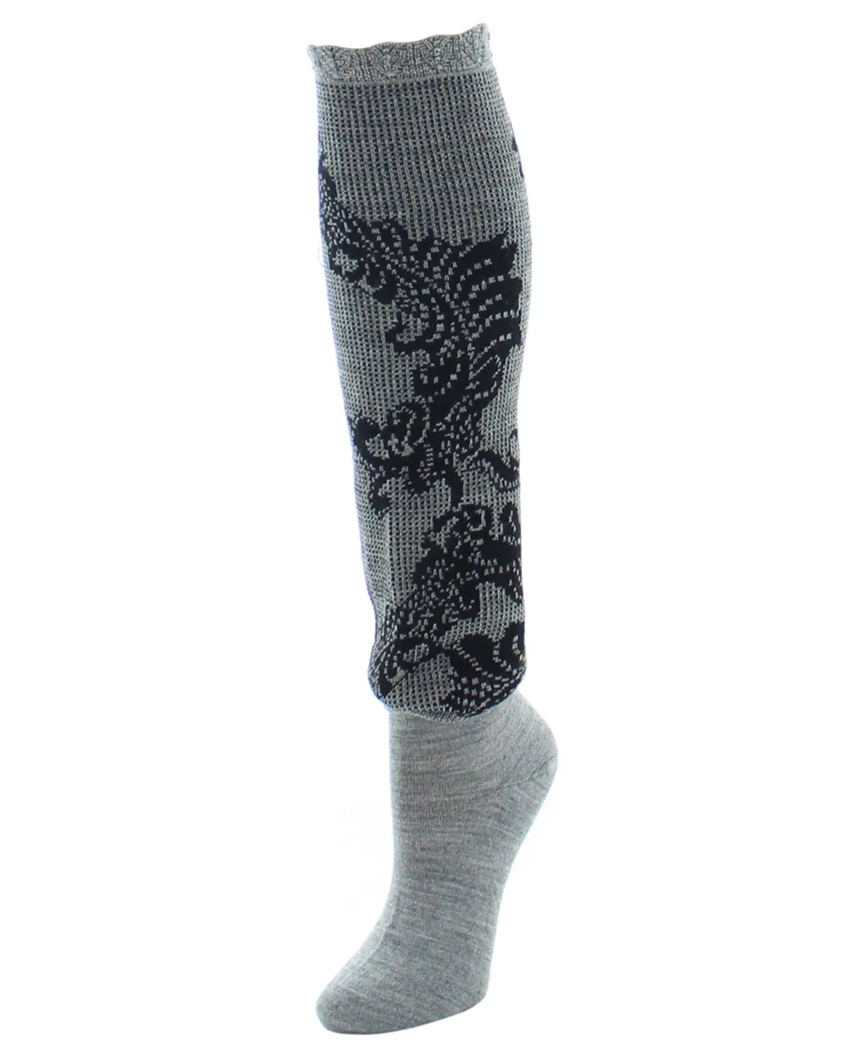 Natori Women's Feather Lace Wool-blend Knee Socks