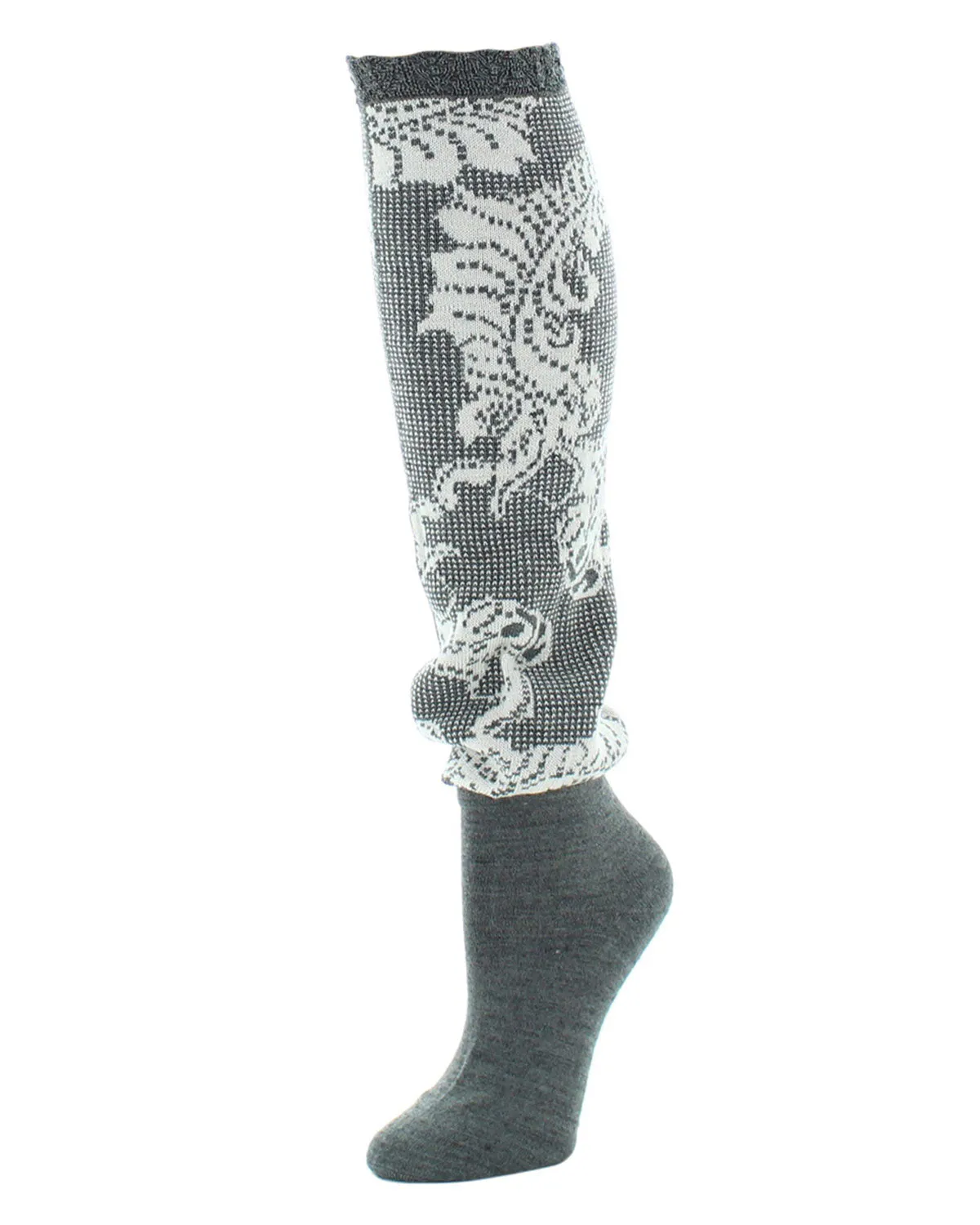 Natori Women's Feather Lace Wool-blend Knee Socks