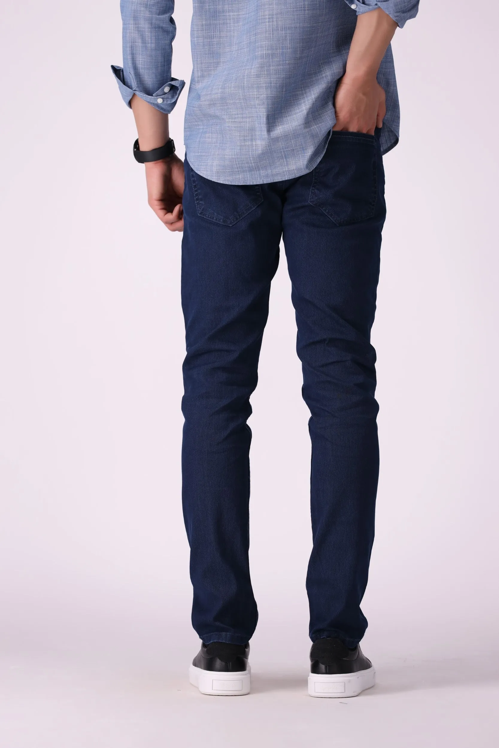 Navy Blue Stright Fit Jeans