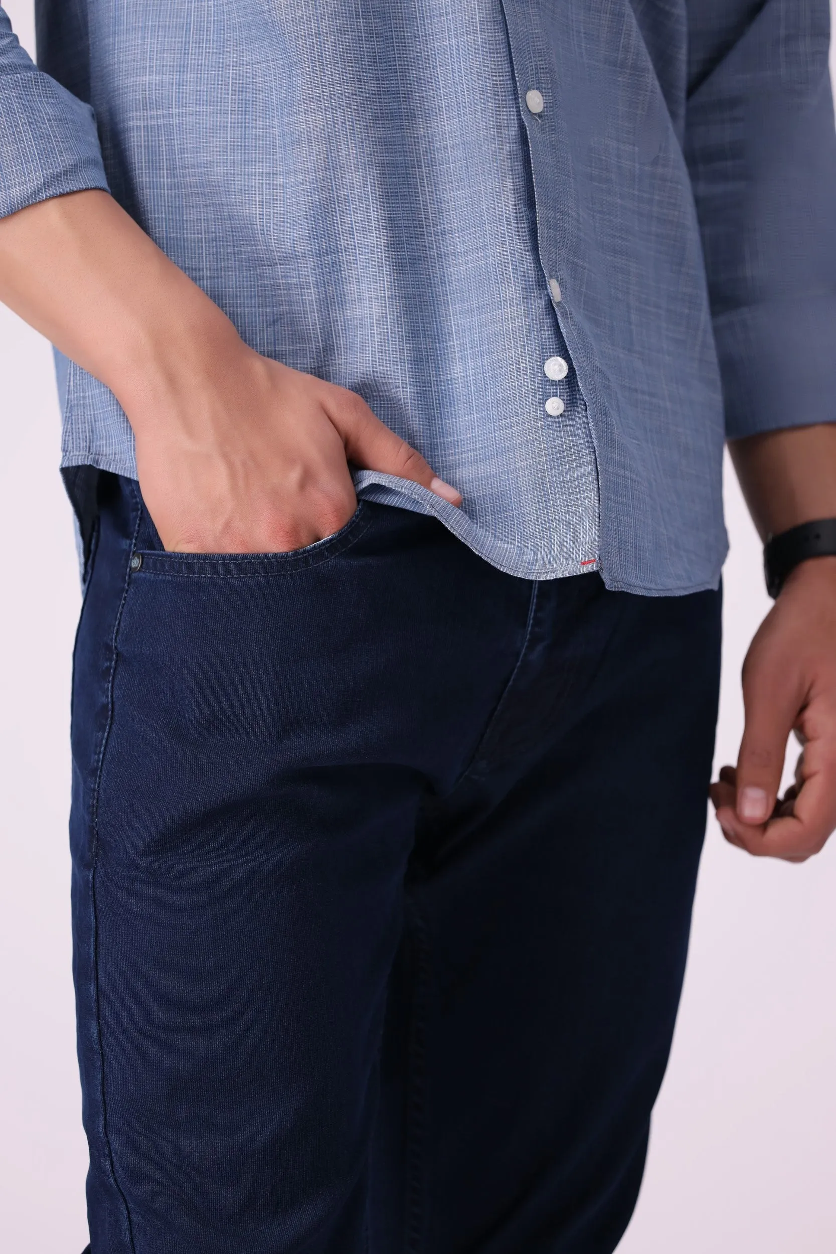 Navy Blue Stright Fit Jeans