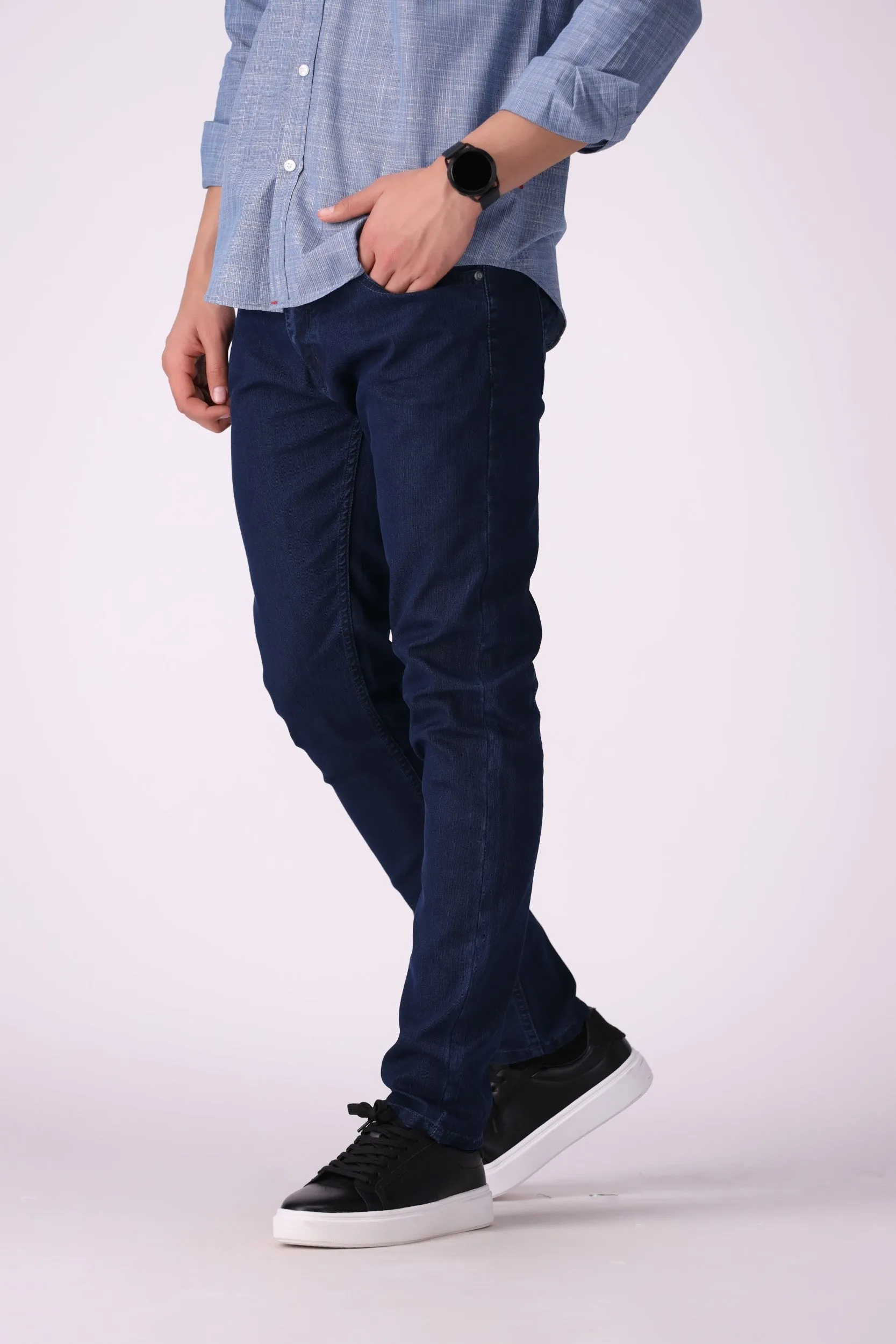 Navy Blue Stright Fit Jeans
