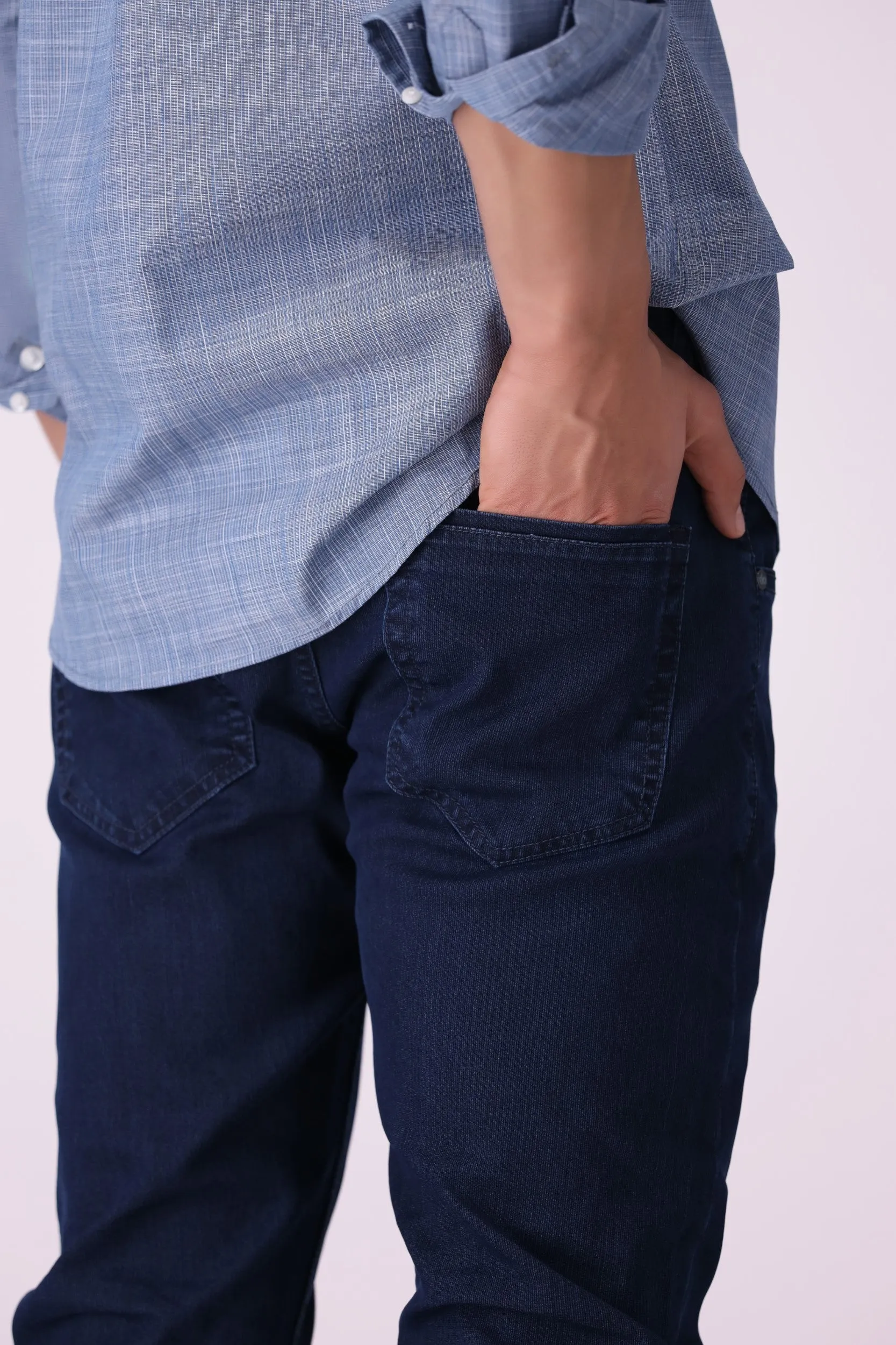 Navy Blue Stright Fit Jeans