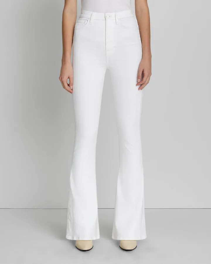 NO FILTER ULTRA HIGH RISE SKINNY FLARE IN CLEAN WHITE