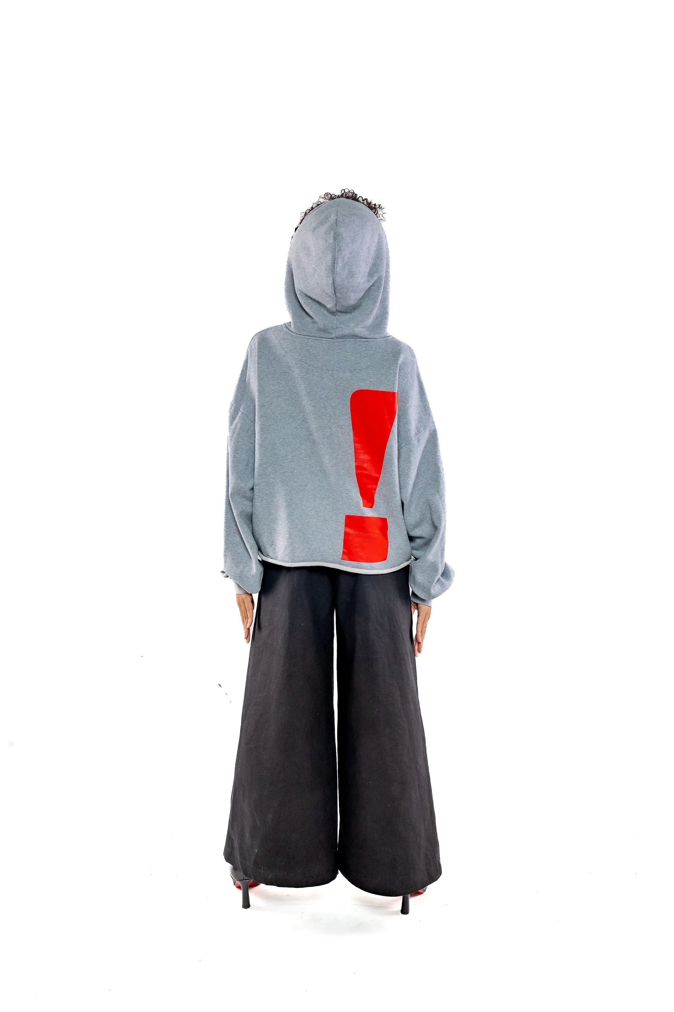 Nominal London Cropped Hoodie - Masculine Styling - GREY