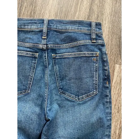 NWOT Madewell Mid Rise Kick Out Crease Edition Jeans Size 25