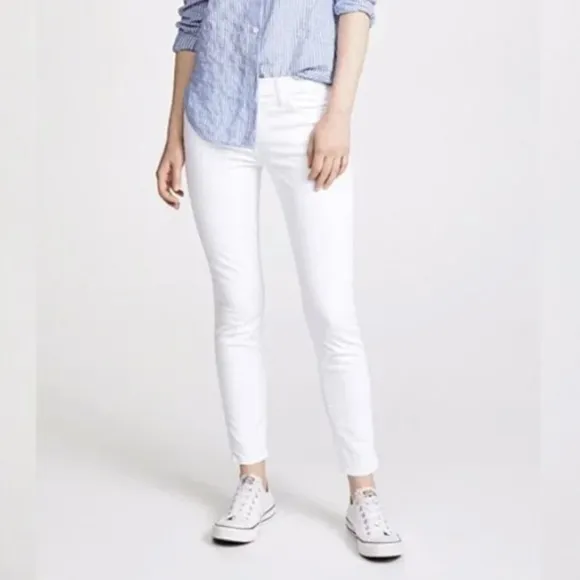 NWT Current/Elliott The Stiletto Stretch Skinny Jeans in Clean White Sz. 24