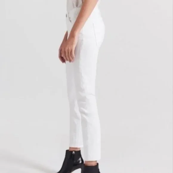NWT Current/Elliott The Stiletto Stretch Skinny Jeans in Clean White Sz. 24