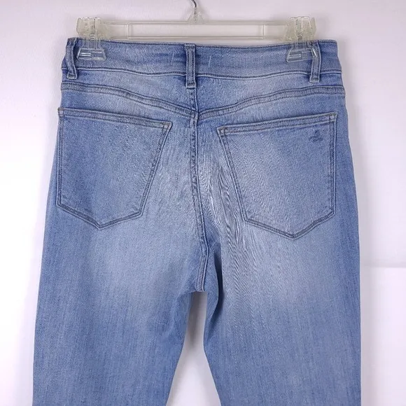 NWT DL1961 Ankle Skinny Farrow Jeans Size 27 Raw Hem High Rise Light Wash