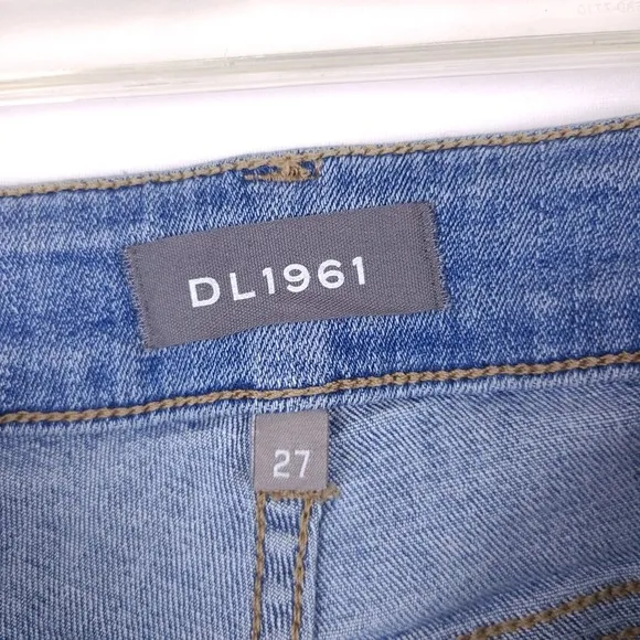NWT DL1961 Ankle Skinny Farrow Jeans Size 27 Raw Hem High Rise Light Wash