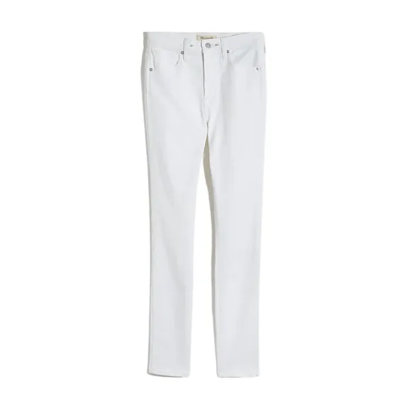 NWT Madewell 10&quot; High-Rise Stretch Skinny Jeans in Pure White Sz. 26