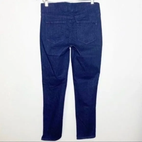 NYDJ Alina Pull On Skinny Ankle Jeans Stretch Dark Blue 4