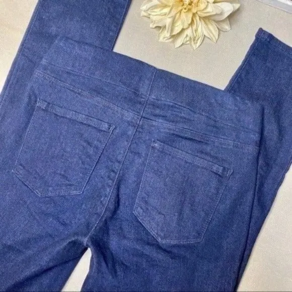 NYDJ Alina Pull On Skinny Ankle Jeans Stretch Dark Blue 4