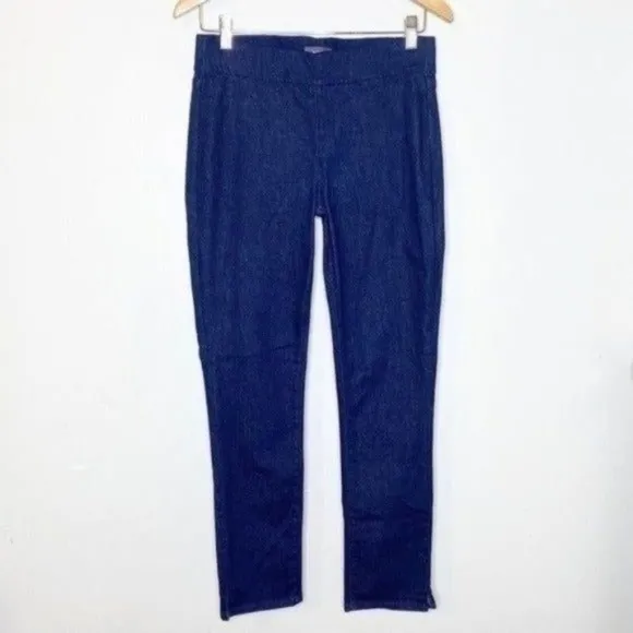 NYDJ Alina Pull On Skinny Ankle Jeans Stretch Dark Blue 4