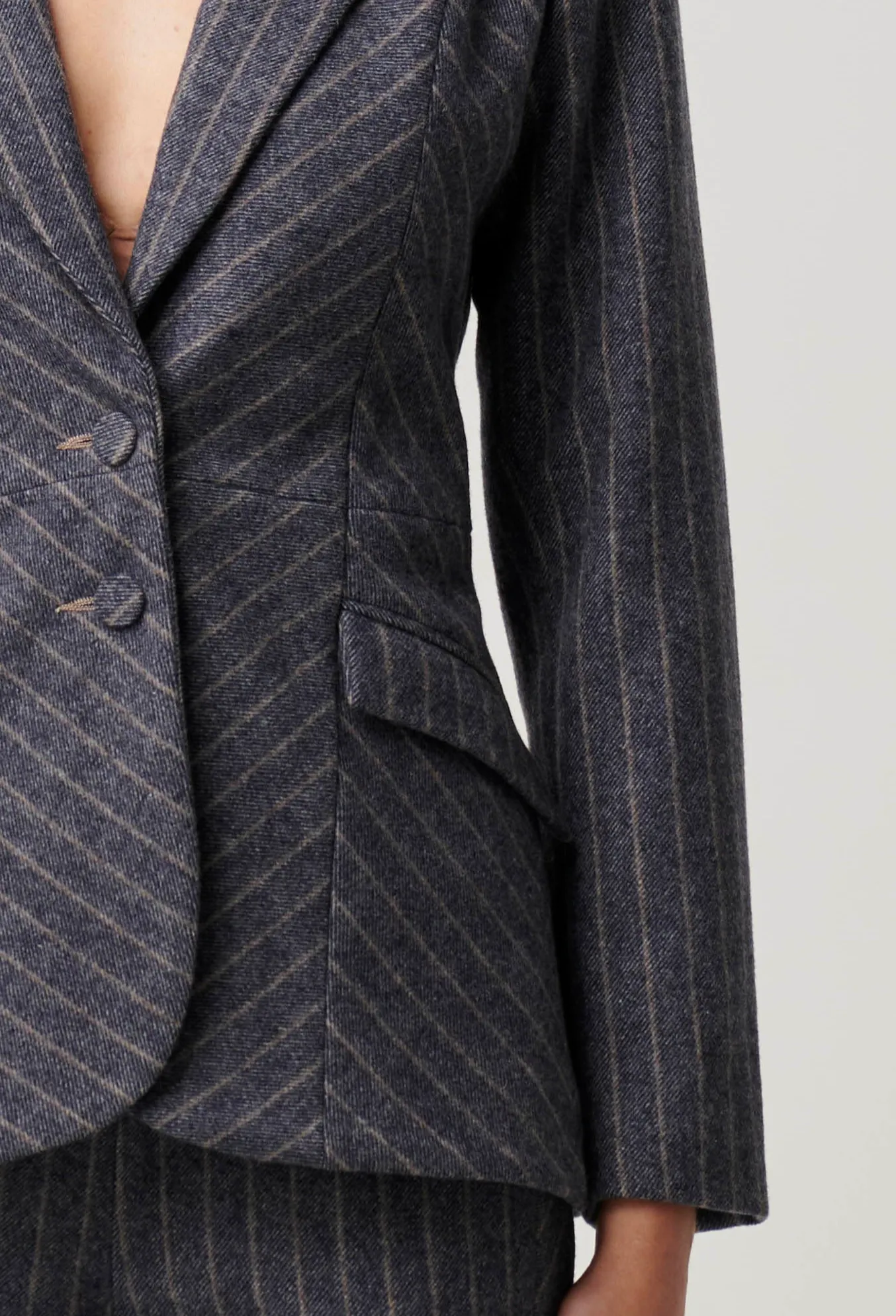 OAKLYN Blazer | Bluestone Stripe