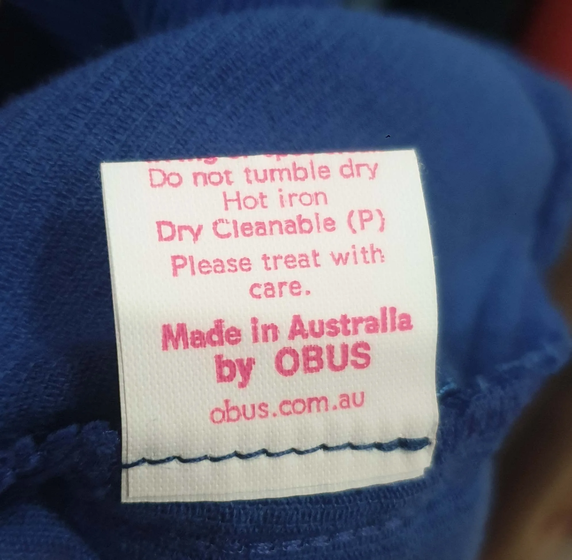 Obus blue cord skirt size 18