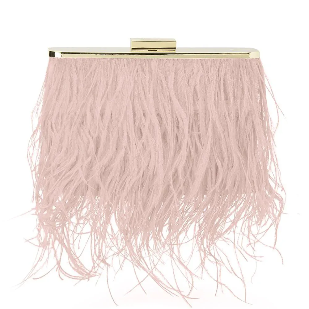 Olga Berg - Estelle Feather Clutch