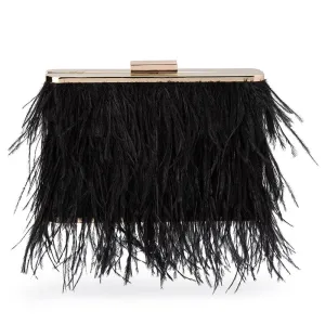 Olga Berg - Estelle Feather Clutch