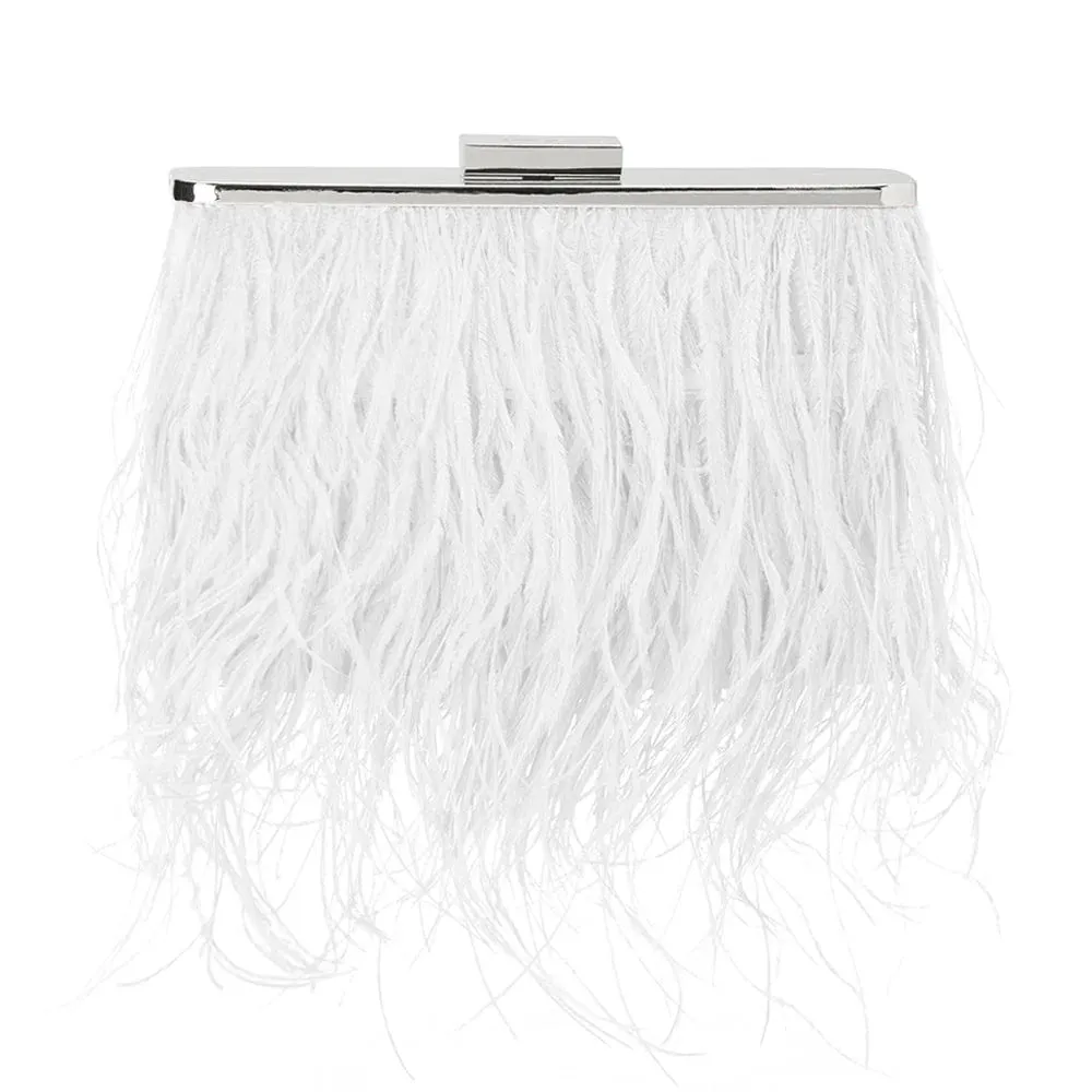 Olga Berg - Estelle Feather Clutch