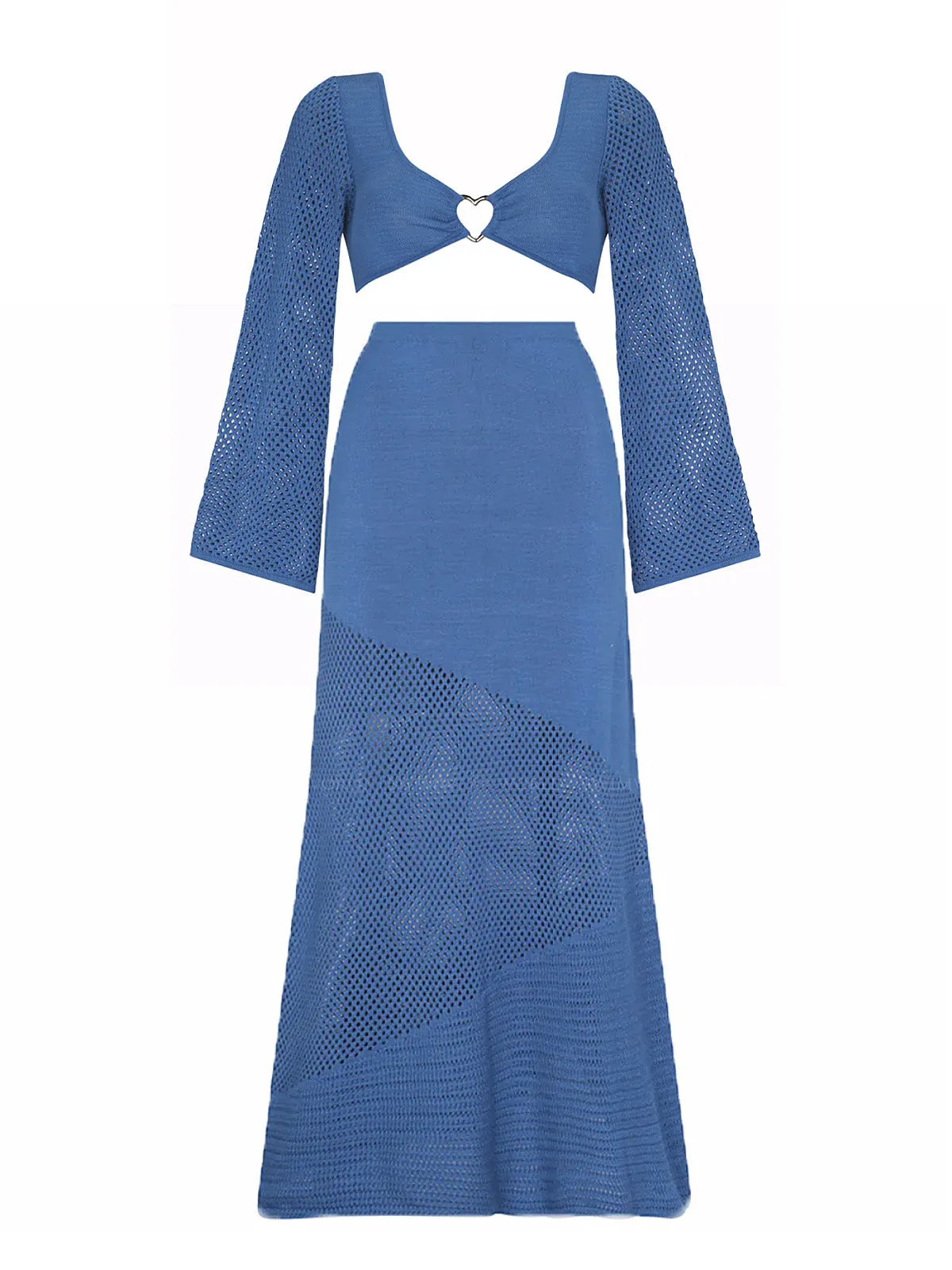Olga Blue Knitted Set ::RET