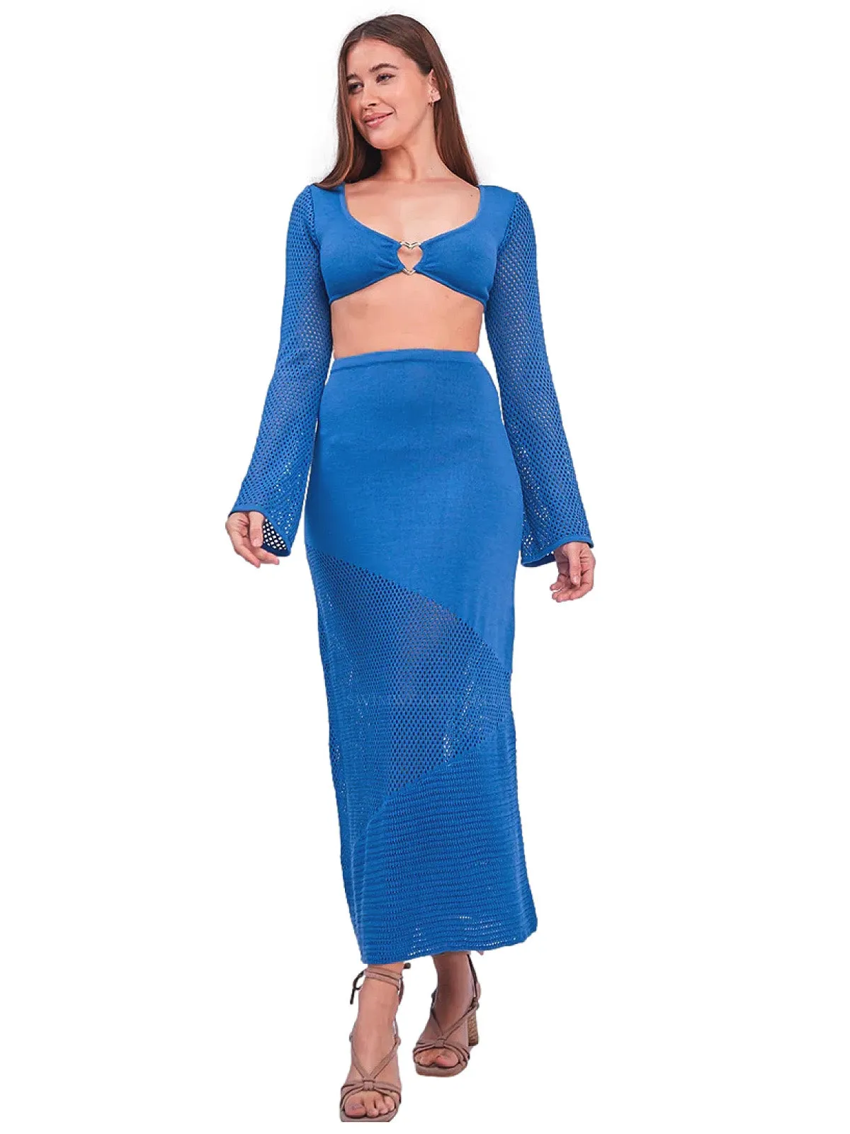 Olga Blue Knitted Set ::RET