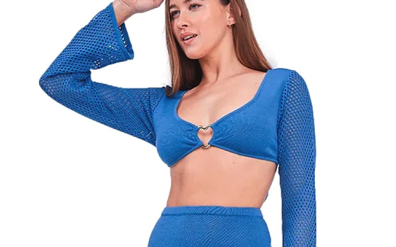 Olga Blue Knitted Set ::RET