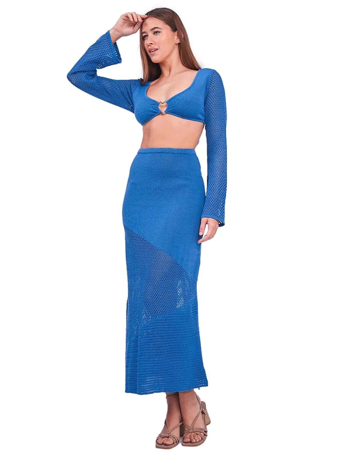 Olga Blue Knitted Set ::RET