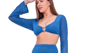 Olga Blue Knitted Set ::RET