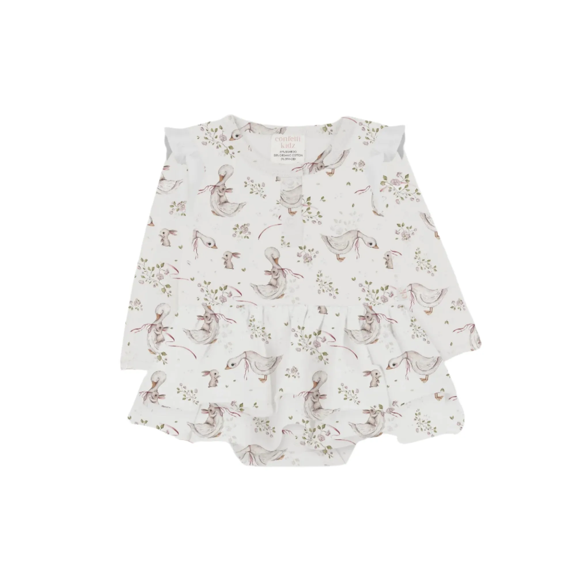 Onesie Flutter Dress || Forever Friends | Confetti Kidz