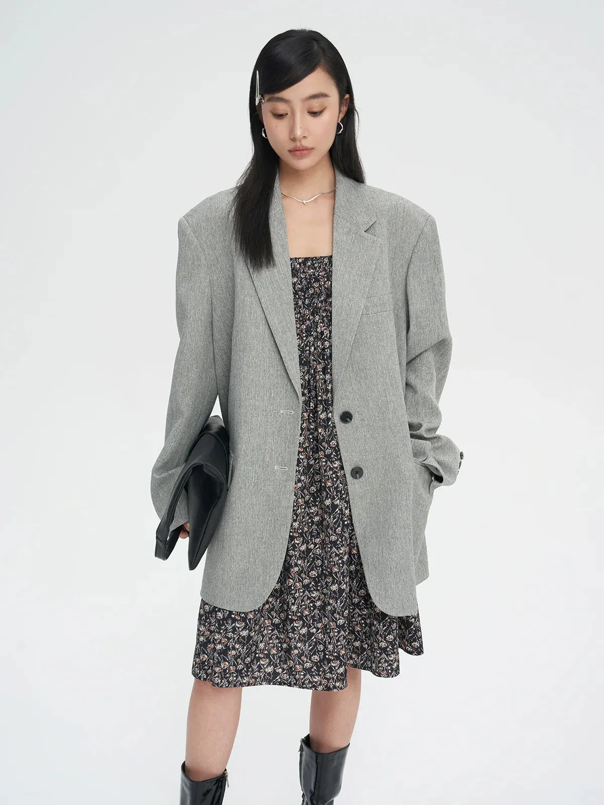 Oversized Textured Blazer