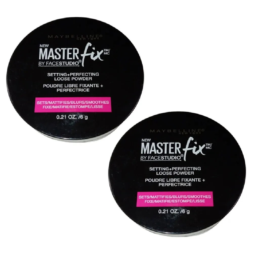 Pack of 2 Maybelline New York Master Fix Setting   Perfecting Loose Powder , Translucent