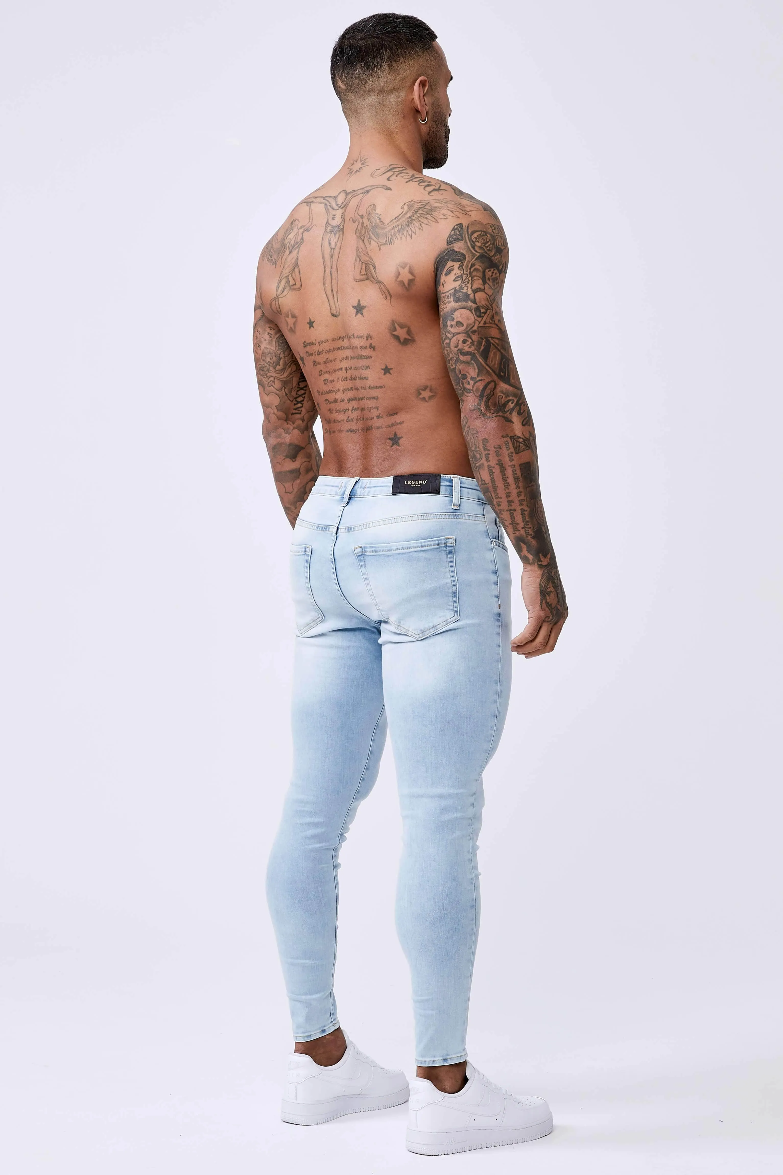 Pale Blue Wash - Spray On Jeans