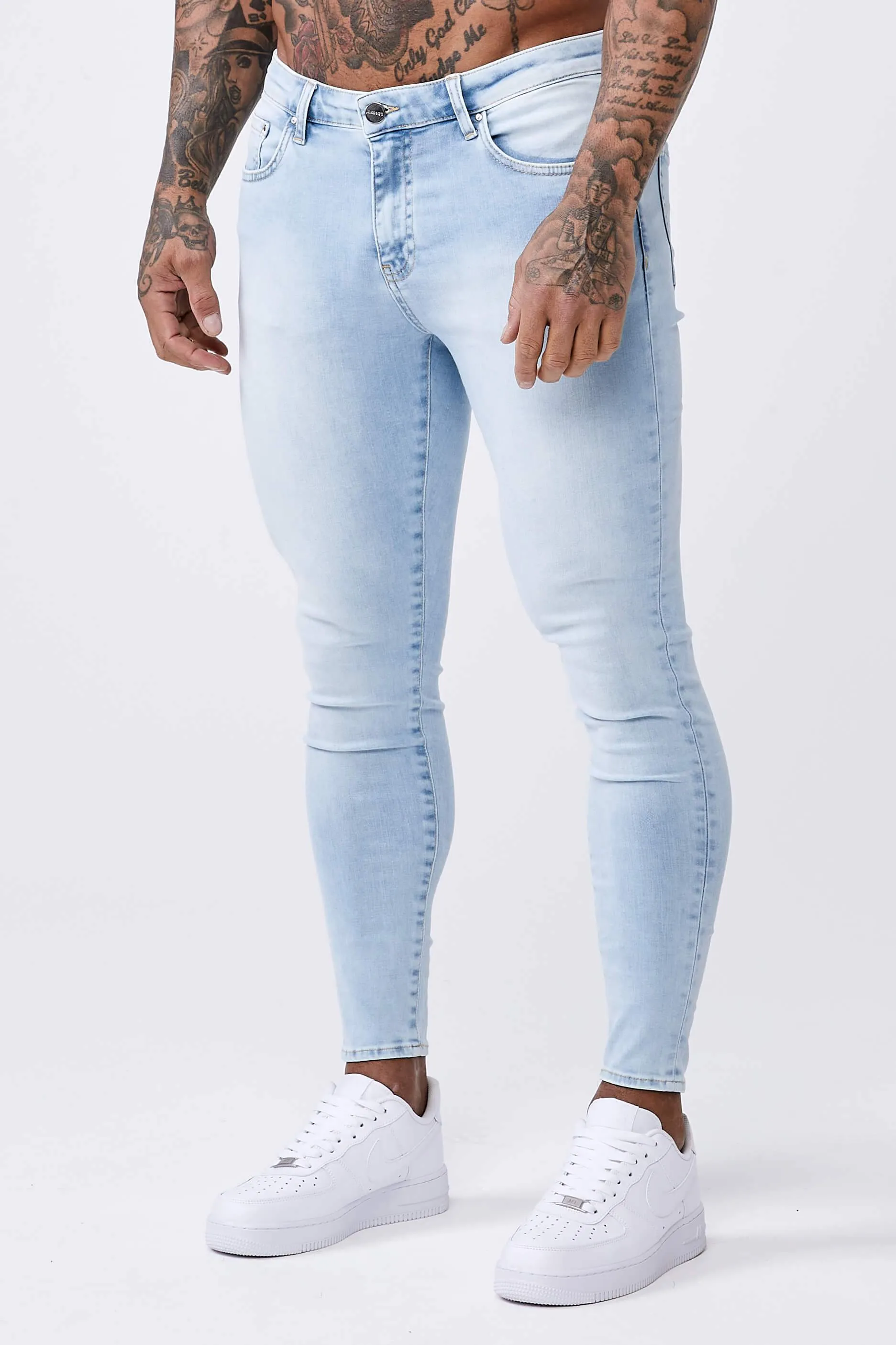Pale Blue Wash - Spray On Jeans