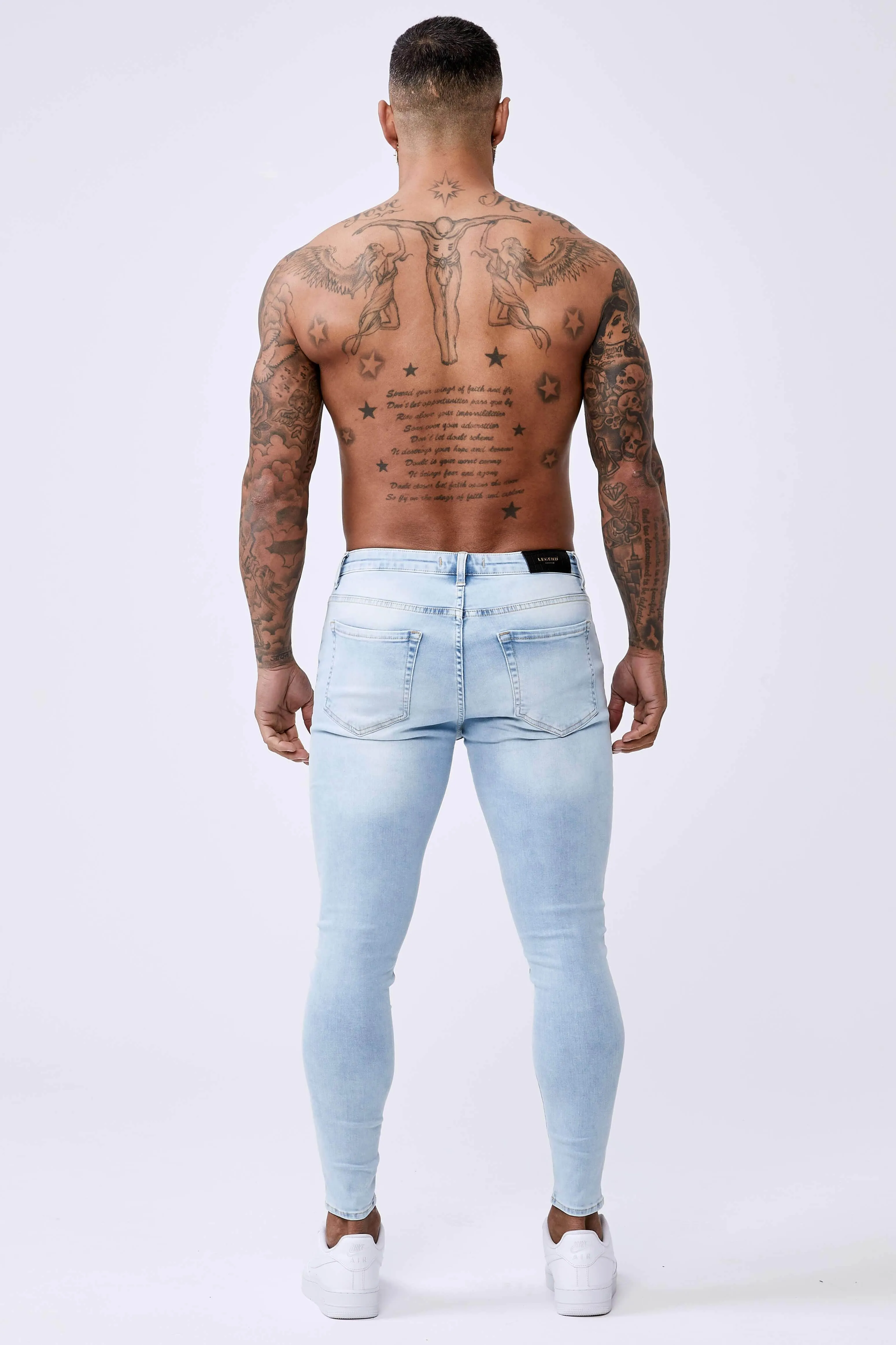 Pale Blue Wash - Spray On Jeans