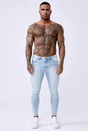 Pale Blue Wash - Spray On Jeans