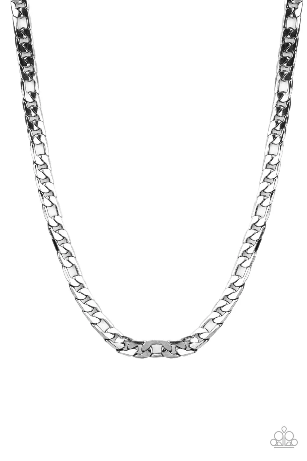Paparazzi " Metro Beau " Black Metal Curb Link Style Chain Unisex Necklace