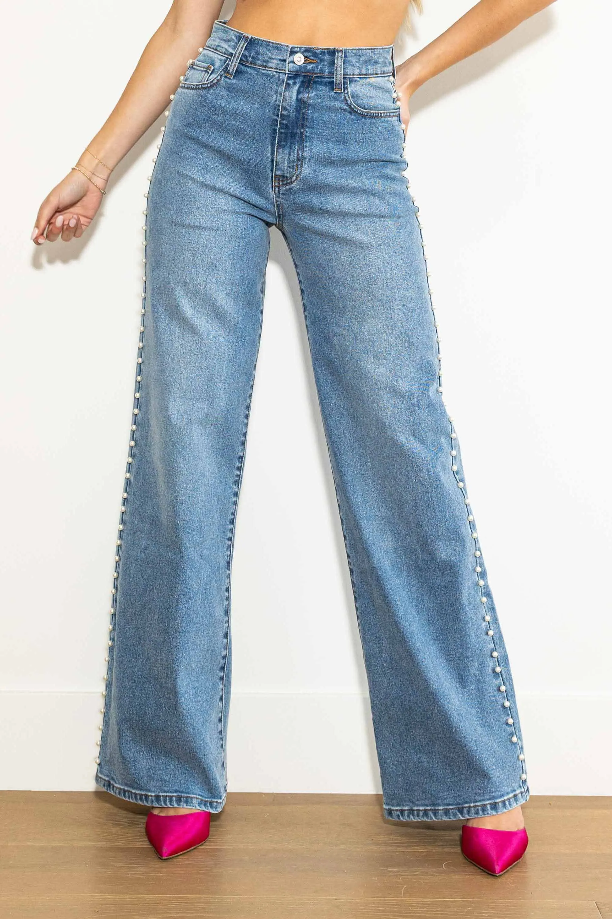 PEARL STUD JEANS