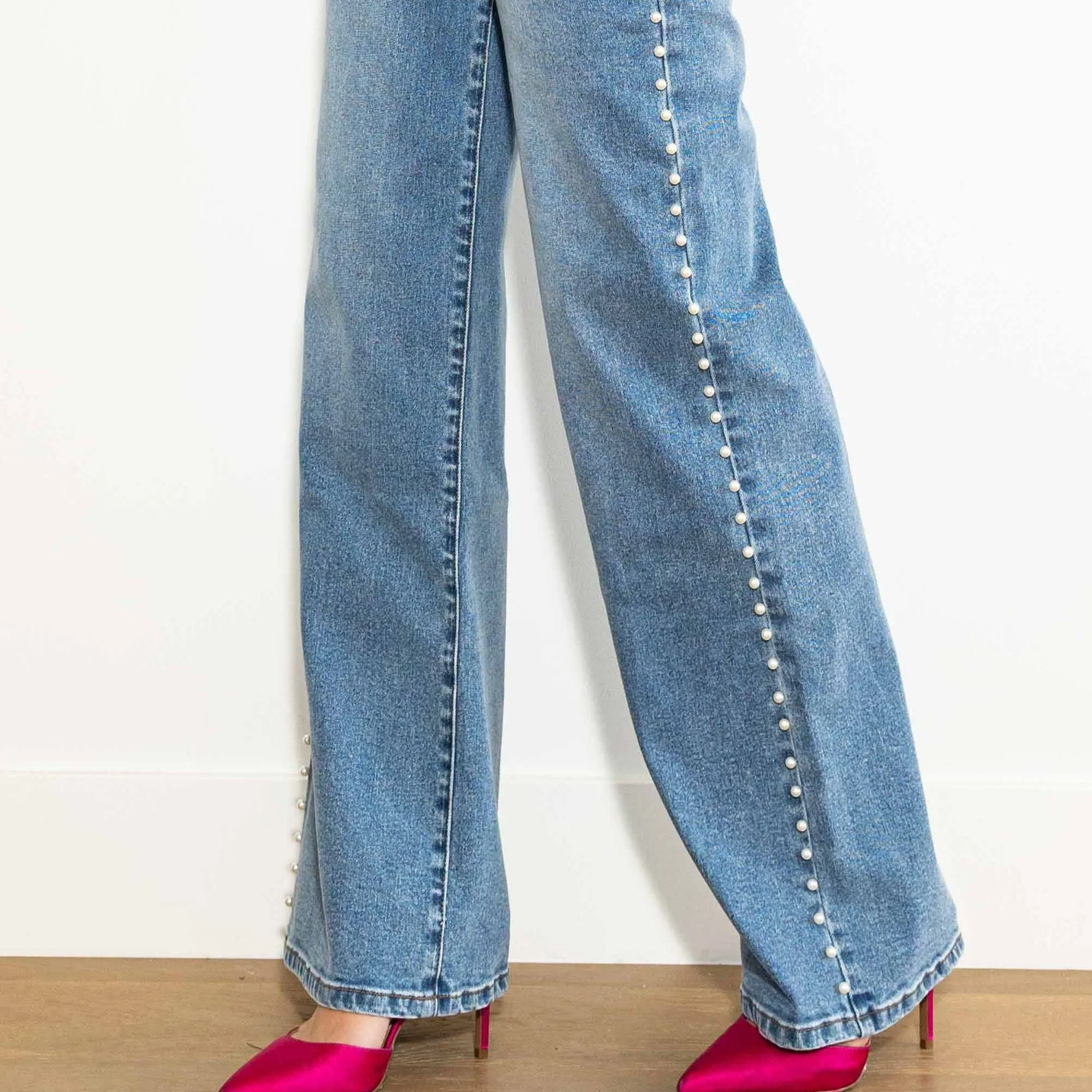 PEARL STUD JEANS