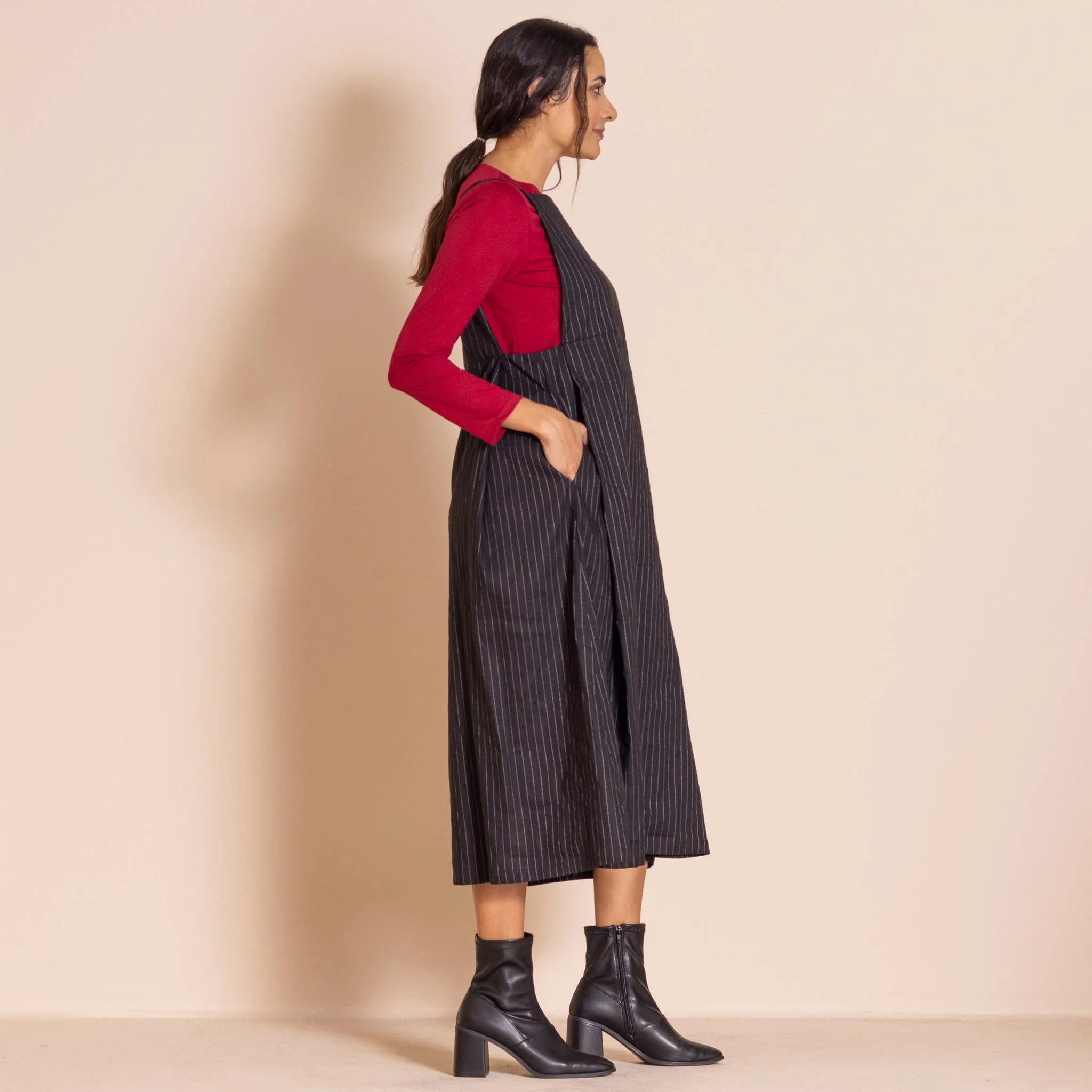 pinstripe pinafore
