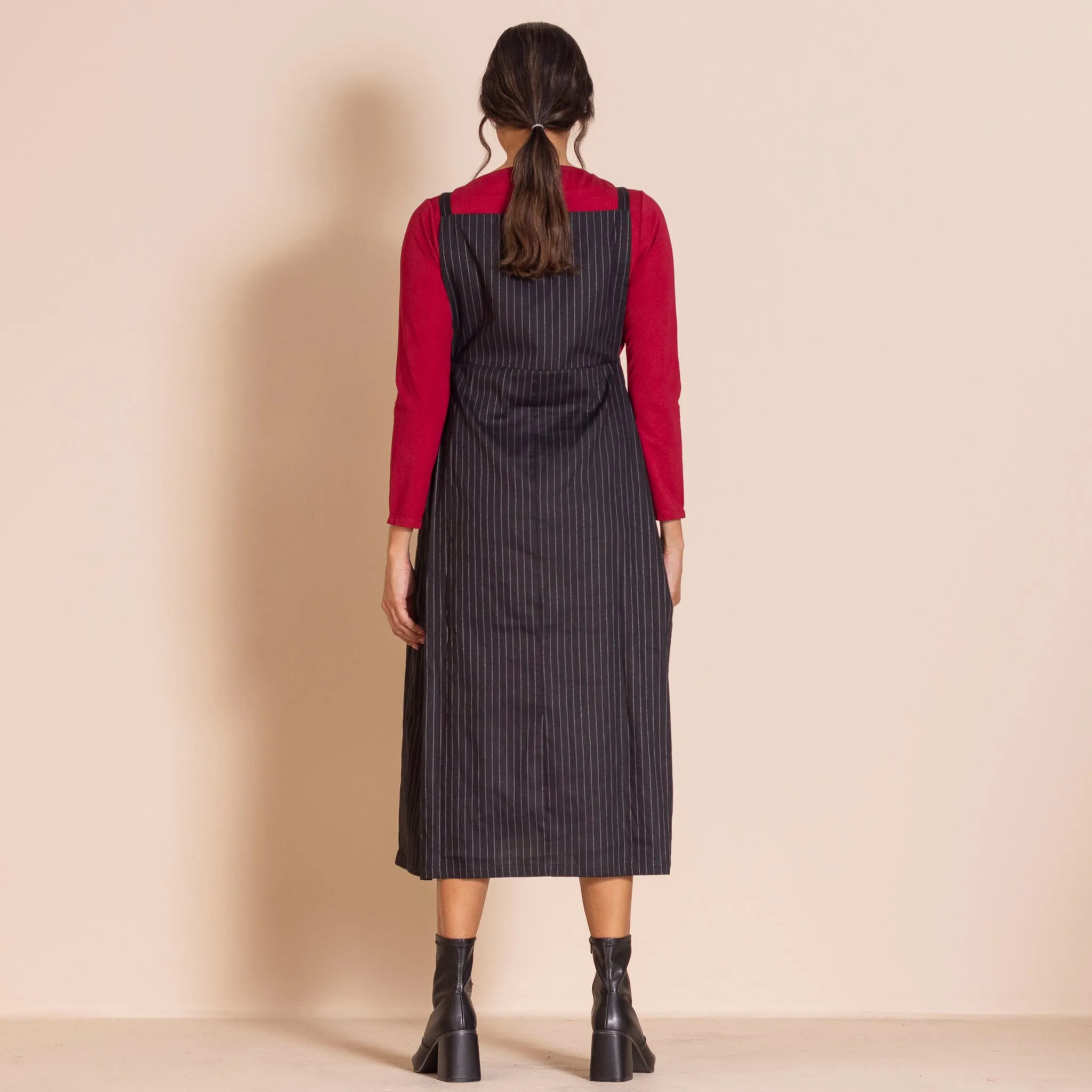 pinstripe pinafore