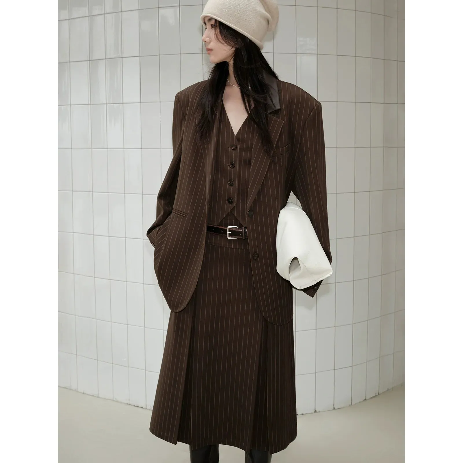 Pinstripe Suit Set