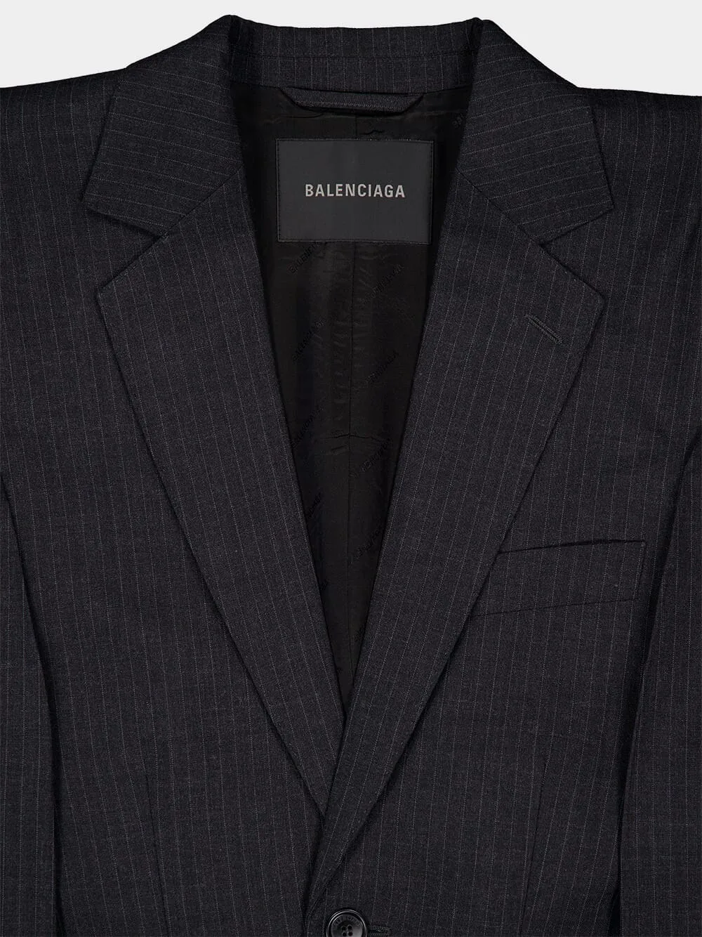 Pinstripe Wool Blazer