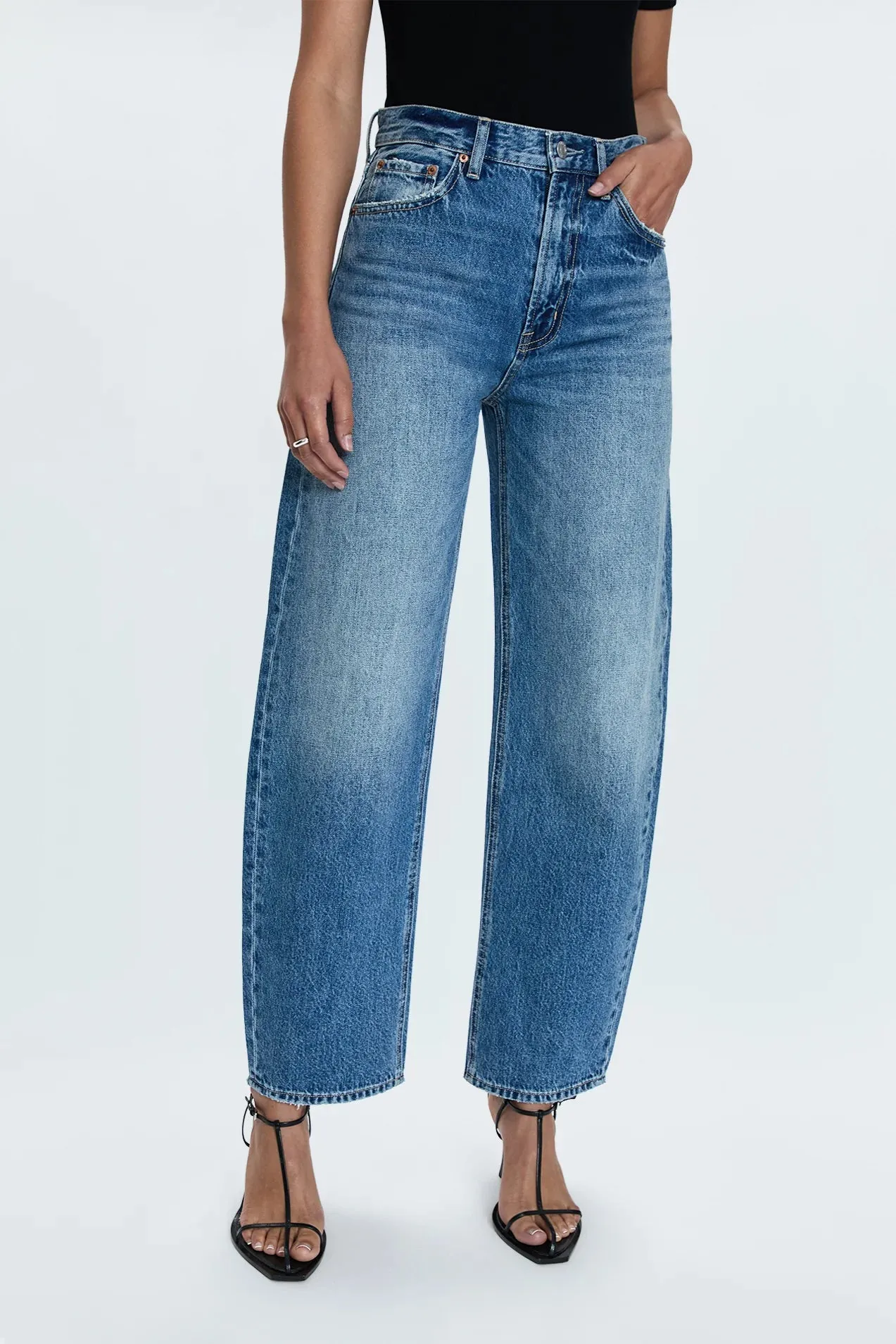 PISTOLA- WOMEN’S WES HIGH RISE BARREL JEANS